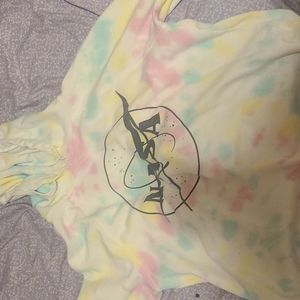 nasa crop hoodie tie die